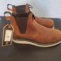 New - Hawx Men's Wedge Chelsea Work Boots - Composite Toe