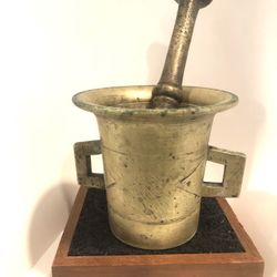 Antique mortar pestle apothecary cooking