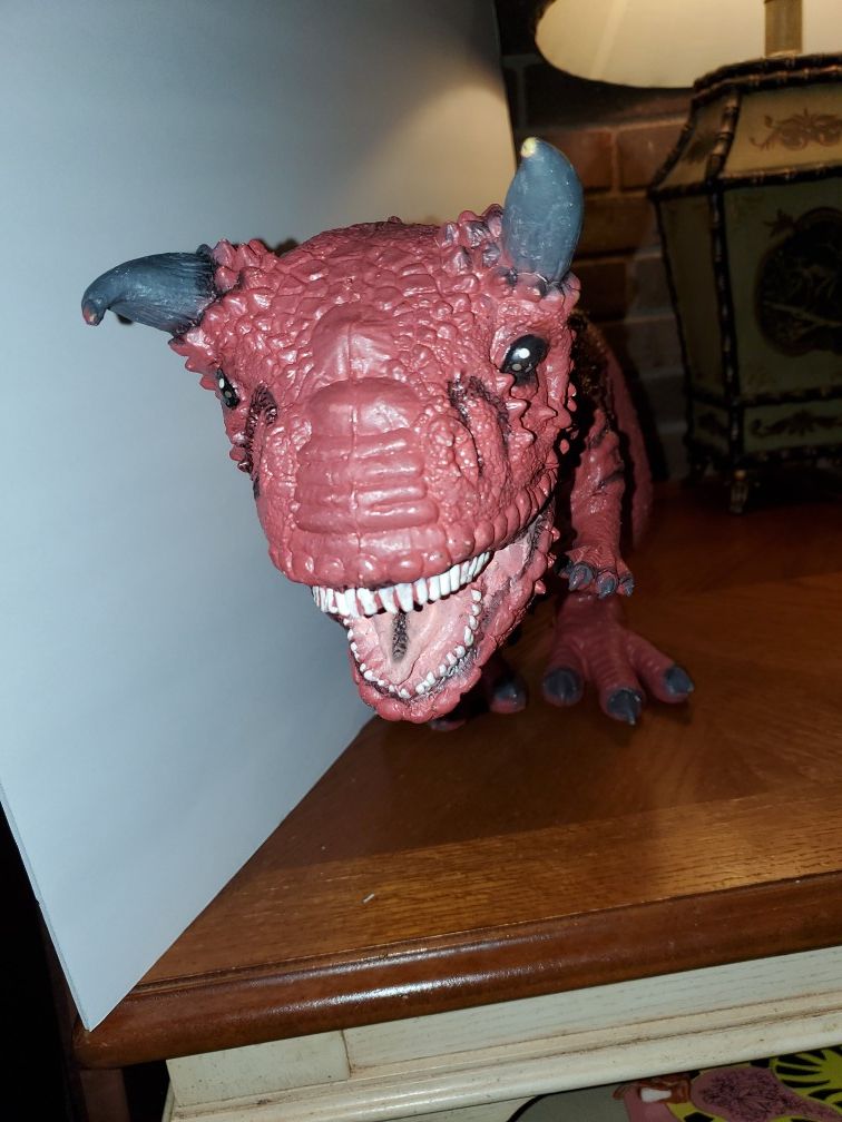 Disney Animal Kingdom Dinoland Dinosaur Carnotaurus Large Plush Latex 33" Long