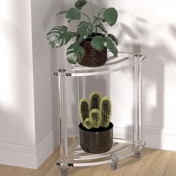 Acrylic Corner Shelf with Drainage Holes