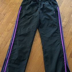 Adidas Large Windbreaker Pants, Work Out, Black Purple