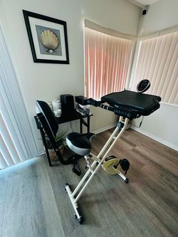 FitDesk Exercise Bike with Desk