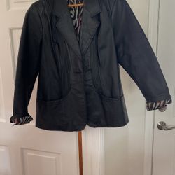 Black, Leather Jacket