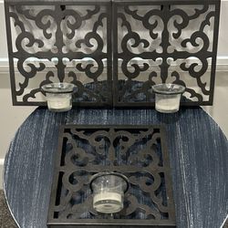 Set Of 3 Votive Candle Wall Hangings