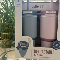 Tumblers w/ Retractable straws & Handles