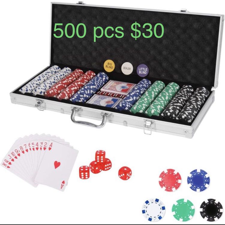 Poker Chip Set Professional, 500 PCS Casino Poker Chips with Aluminum Case,11.5 Gram Chip for Texas Holdem Blackjack Gambling