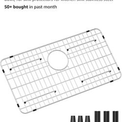 Stainless Steel Sink Grid, Rear Drain