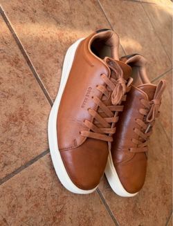 Cole Haan Tan Leather Low-Top Sneakers