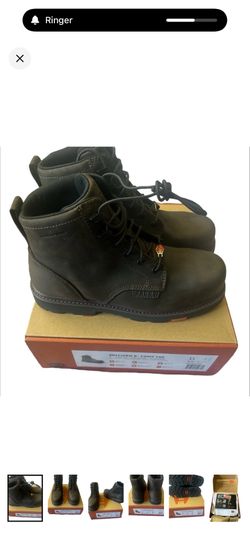 BRUNT Men’s Brown Sullivan 6’ Comp Toe Waterproof Boots Brown Size 10.5