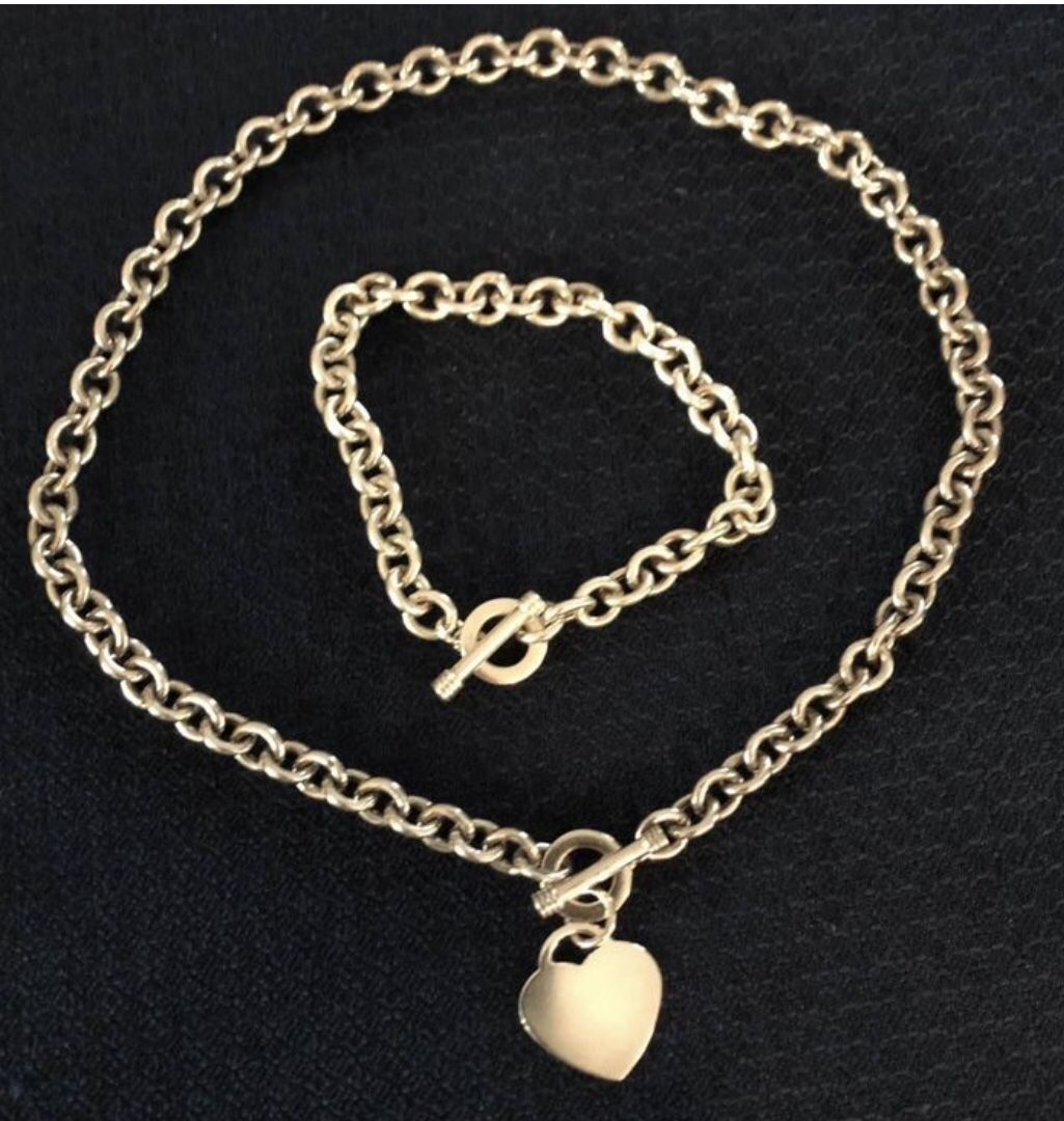 Sterling silver Necklace & Matching Bracelet