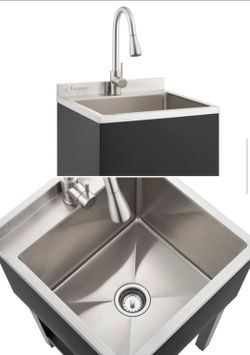 Brand new in box UTILITY SINK WITH FAUCET INCLUIDED
