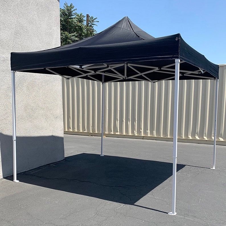 (New in box) $110 Outdoor 10x10 FT EZ PopUp Party Tent Patio Canopy Shelter w/ Carry Bag (Black/Red)