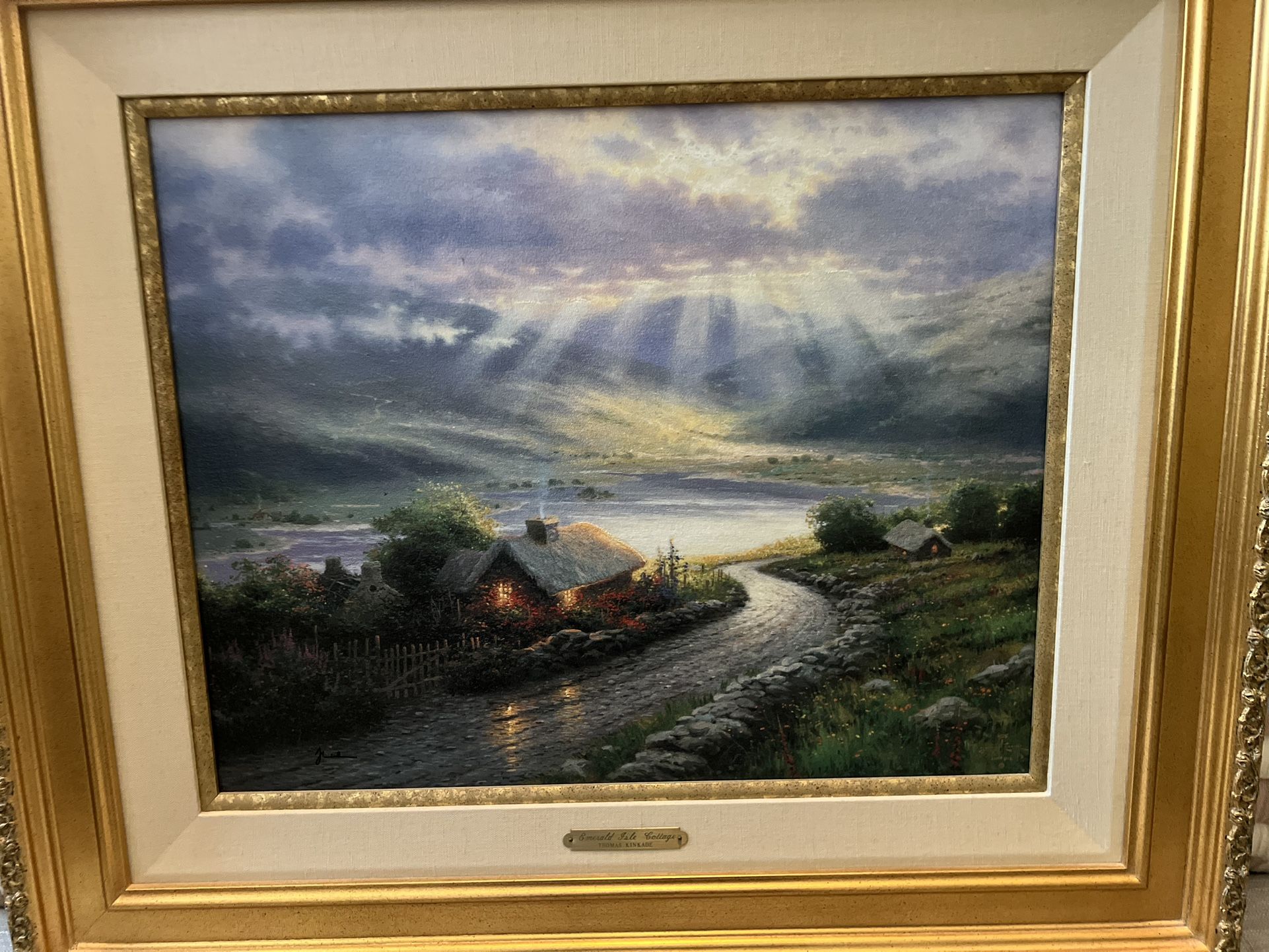 Thomas Kinkade Emerald Isle Cottage 16x20 S/N Canvas #490/2750