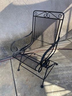 Wrought iron rocking patio chairs