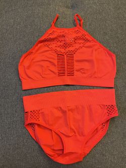 Womens Red High Waisted Bikini underwear size M