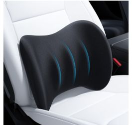 Wigoo Lumbar Support Pillow for Car-Office Chair, Black 1-Pack Memory Foam| Ergonomic| Universal Fit open box new never used selling for only $15 FIRM