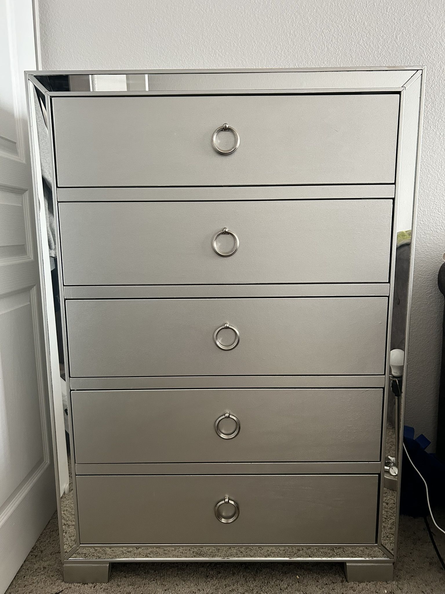 Mirrored Nightstand & Dresser 