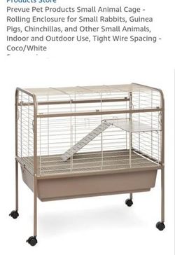Prevue Pet Products Small Animal Cage - Rolling Enclosure for Small Rabbits, Guinea Pigs, Chinchillas