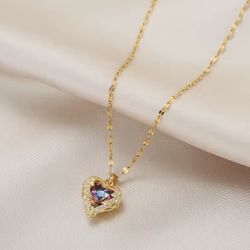 Crystal Ocean Heart Necklace