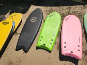 Surfboards And Boogie Boards They Range From $30 To $150