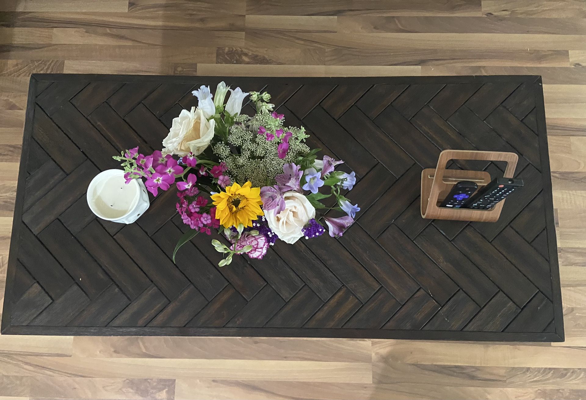 Chevron Wood Coffee Table