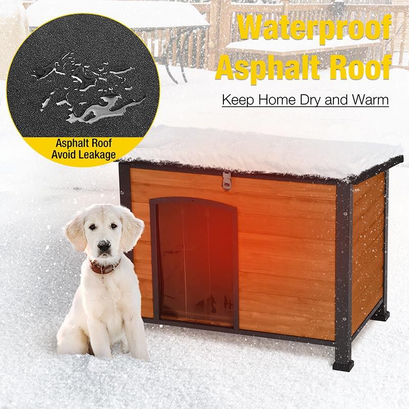 L259 Medium Insulated Outdoor Dog House| Liner Inside - Brown
Treat your pet to the ultimate shelter with our Insulated Wooden Dog House. Provi