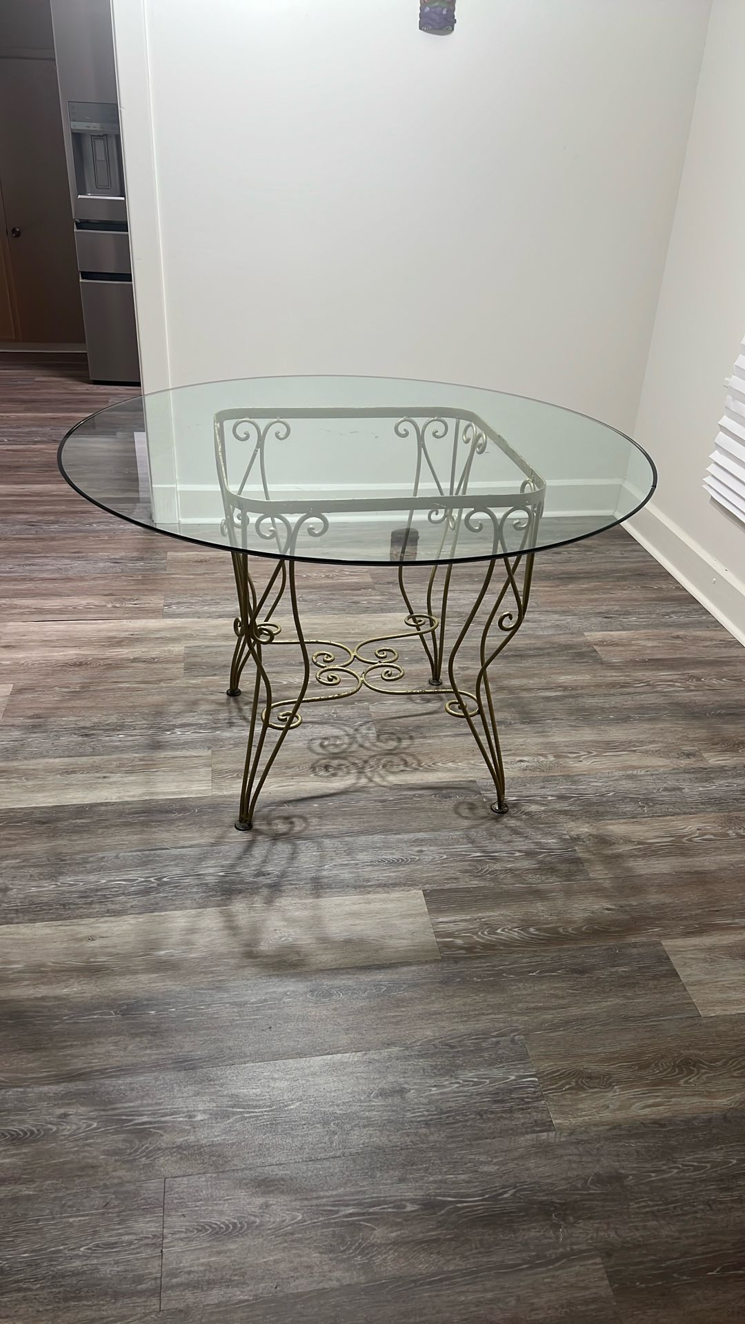 Round Glass Top Table