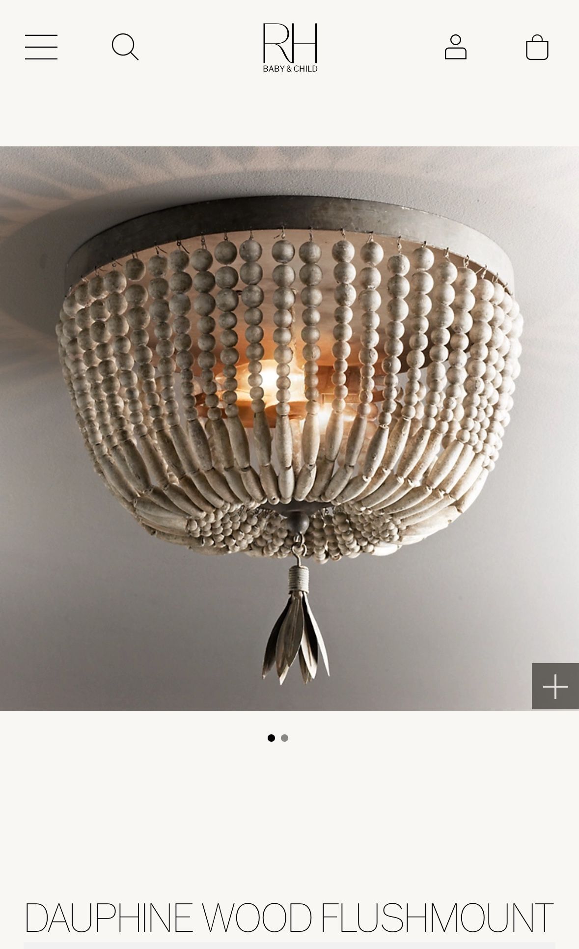 Restoration Hardware Dauphine Wood Flush mount