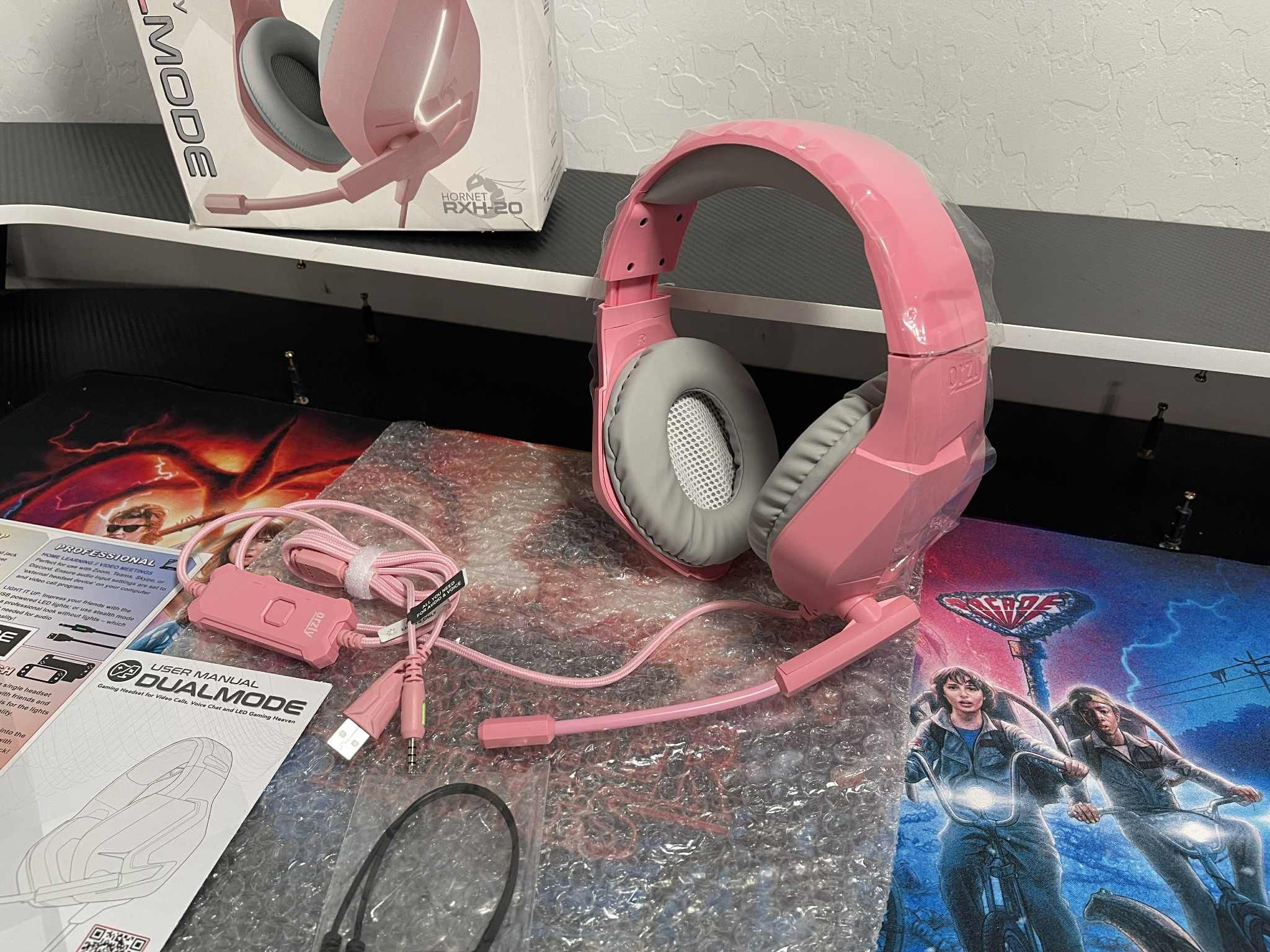 New Orzly Gaming Headset (Pink) for PC and Gaming Consoles PS5, PS4, Xbox Series X | S, Xbox ONE, Nintendo Switch & Google Stadia Stereo Sound with No