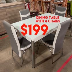 ⚠️ Clearance ⚠️ Dining Table With 4 Chairs 