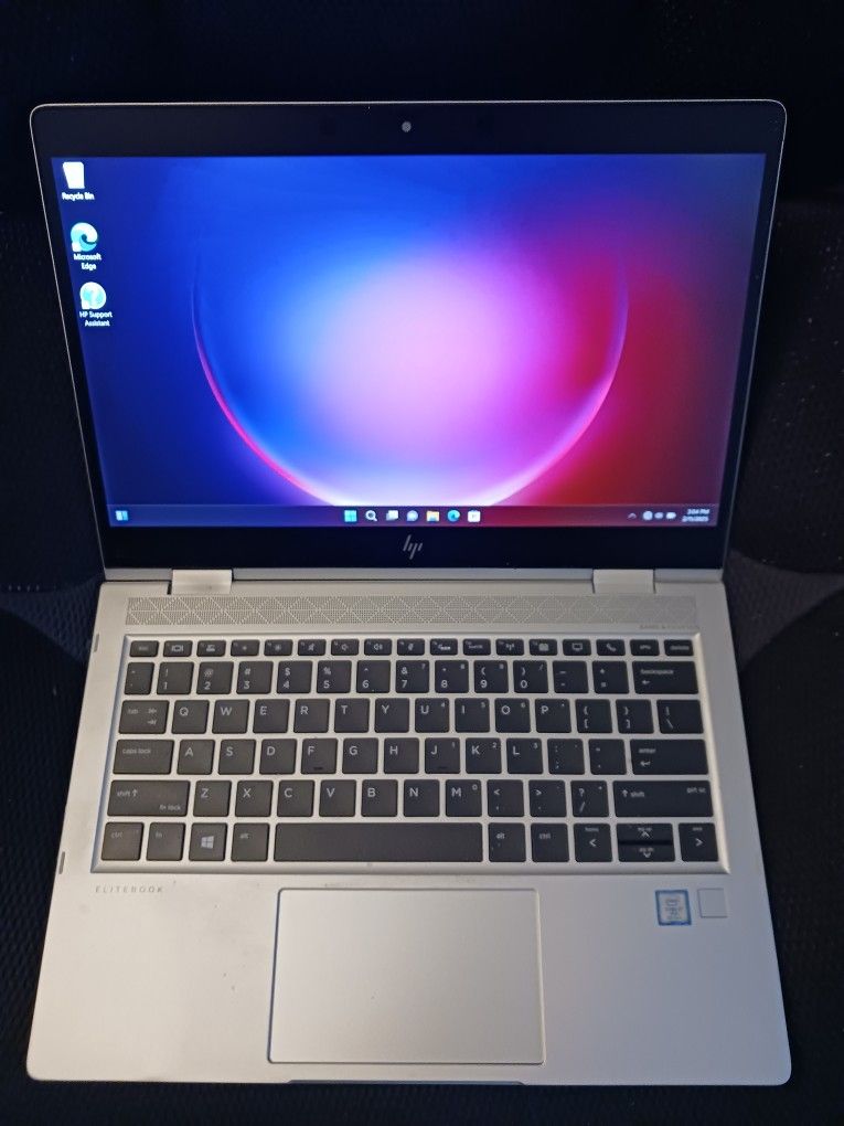 Touchscreen HP EliteBook X360 Laptop/Tablet Intel Core i7-8665u 32 GB RAM 256 GB SSD Webcam 1080P LCD USB C Thunderbolt Port Wi-Fi & BT Windows 11 Pro