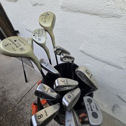 Lynx Golf Clubs Set Complete With Vintage Bag