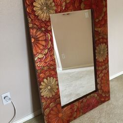 Floral Wall Mirror - 32 x 48. Pier 1 Imports with Sunflowers Design.