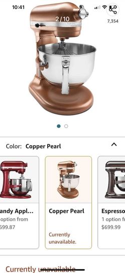 Kitchenaid stand deals mixer copper pearl