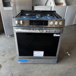 Frigidaire Gallery 30 in. 6 cu. ft. 5 Burner Slide-In Gas Range with Total Convection and Air Fry, Smudge Proof Stainless Steel