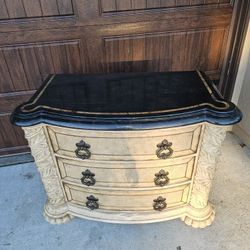 Bombay Dresser With  Black Marble Top 