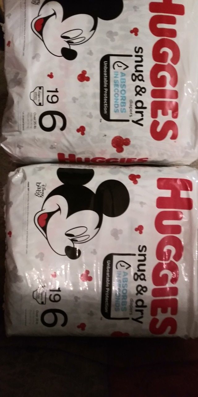 Huggies diapers size 6