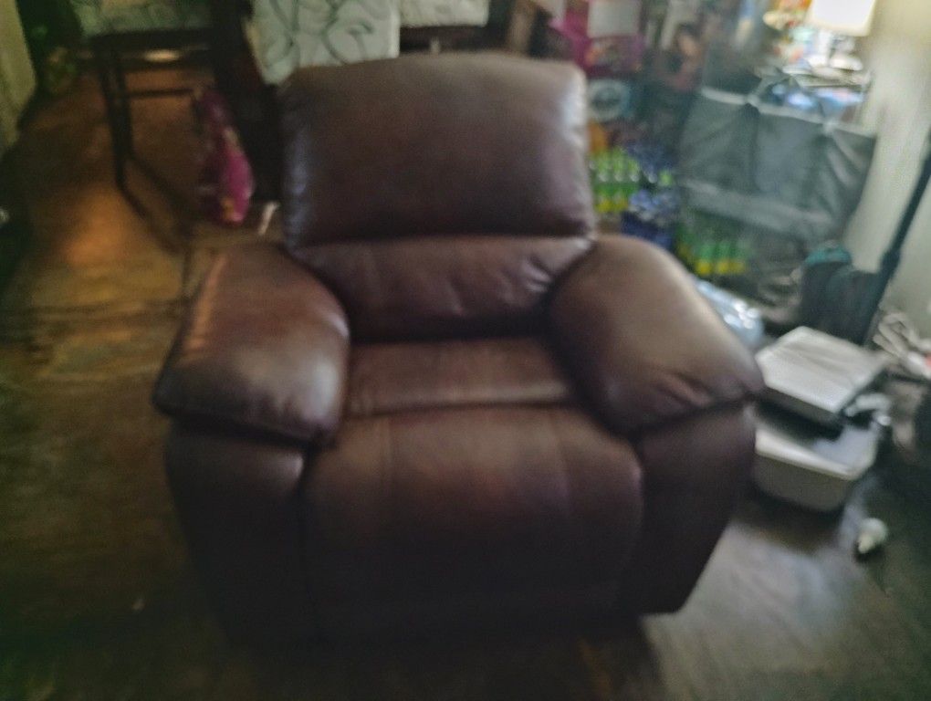 Brown Leather Sofa And Recliner