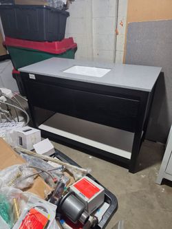 Native vanity black 48in