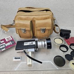 Canon Zoom 518 Super 8 Camera Marsand Leather Camera Bag and more