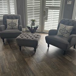 Sitting Chairs With Ottoman 