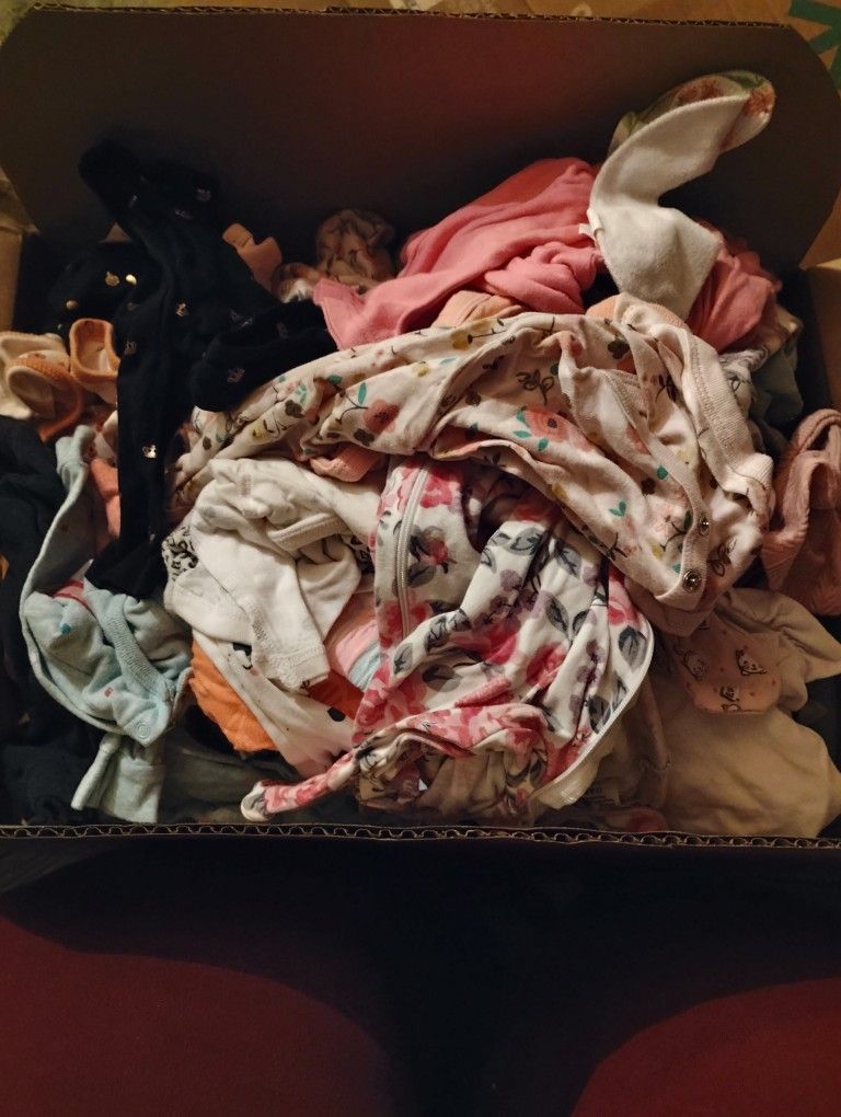 Box Of Baby Girl Clothes