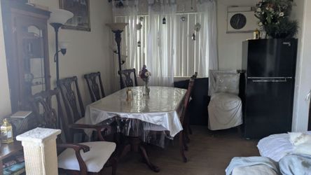 Wood Dining Table with Chairs Set