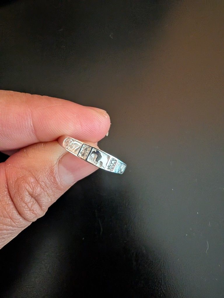 Silver .925 Lucky Ring Size 8.5 , 9 And 10