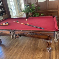 Pool Table American Heritage 8ft ( Free Delivery & Set Up & New Color Felt Of Your Choice ) 