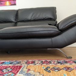 Euro Leather Couch