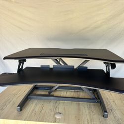 Standing Desk Converter by SLYPNOS – 28.5" Adjustable Sit‑Stand Riser, Ergonomic Desktop, Black