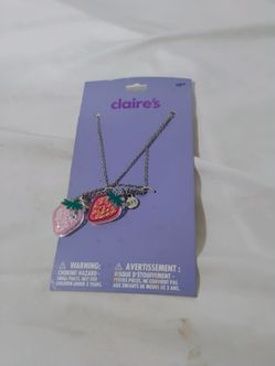 Claire's strawberry necklace