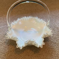 Vintage Fenton Milk Glass Bowl