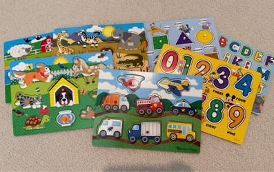 Melissa & Doug Wooden Peg Puzzles